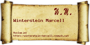 Winterstein Marcell névjegykártya